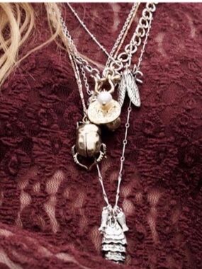 New! Zara Mixed Metal Fish Necklace Stack Set (1066) NWOT